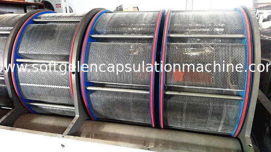 Soğutma convyer ile Sebze Yumuşak Jelatin Kurutma Makinesi Kapsülleme Tumbler Kurutucu