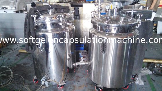 Bitkisel jelatin 3 kat Vakum Paslanmaz Çelik Karıştırma Tankları / PID Sıcaklık Kontrolü