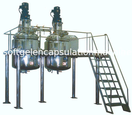 304 SUS Jelatin Eritme Tankı / Üç Katlı Su Banyosu Isıtma / 450L