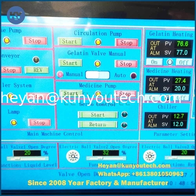Dikişsiz Softgel Makinesi 40-800kg/h Kapasite 380V Pulsant Kesme