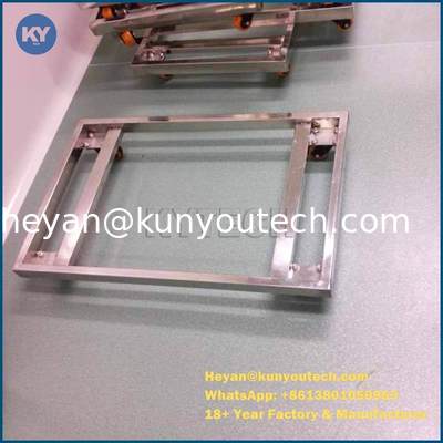 Plastik Kurutma Tepsilerini Taşımak İçin Paslanmaz Çelik Araba / Hareketli Tekerlekler