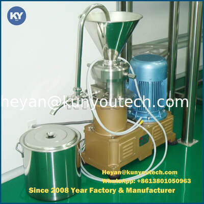 304 SUS Yatay Kolloid Değirmen Makinesi / Kolloid Öğütücü Su Soğutmalı