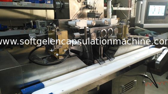 Büyük Dolum Hacmi Kapsül Dolum Ekipmanları 150 * 250mm Kalıp Rulo Kapsül Yapma Makinesi